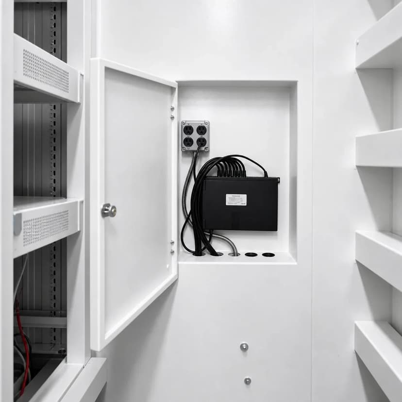 Auxiliary power, maintenance interfaces, and monitoring provisions