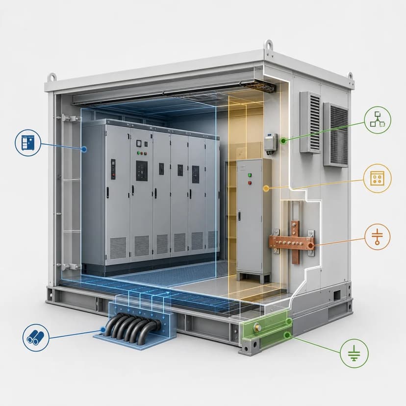 MV Switchgear E-House - Cable entry and sealing interface
