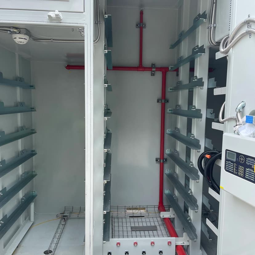 In-cabin battery racks and reserved bays