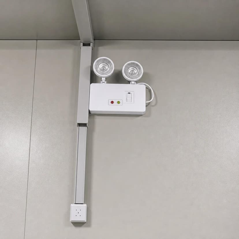 Emergency lighting and conduit wiring inside the Ultra-Long VFD E-House